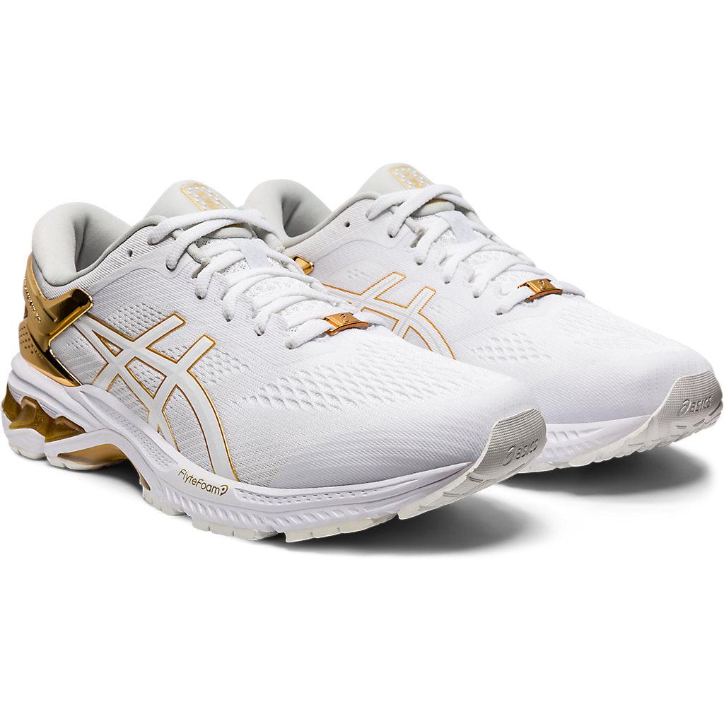 Men's ASICS Gel Kayano 26 Platinum 'White/Gold'