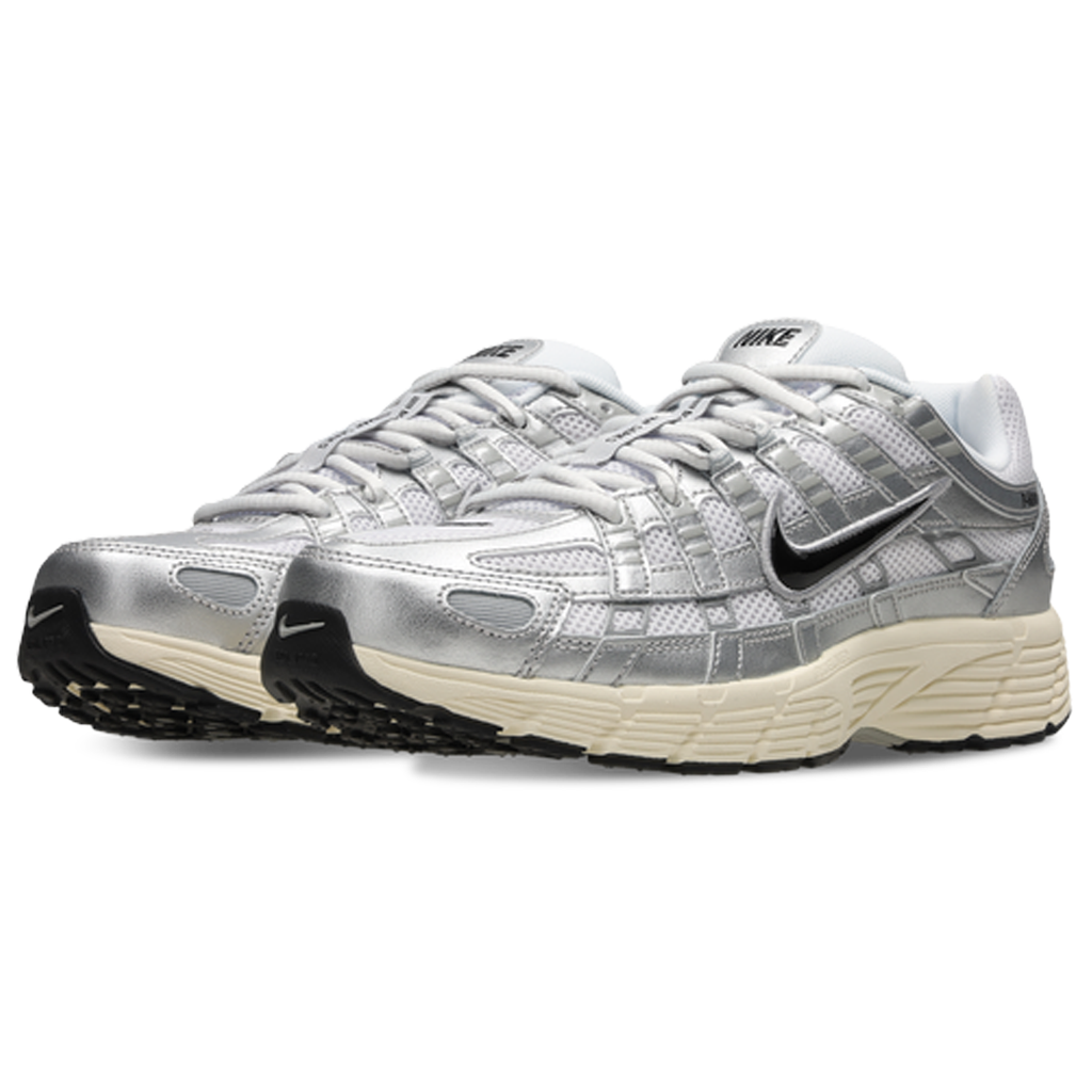 Men's Nike P-6000 White/Black-Metallic Silver