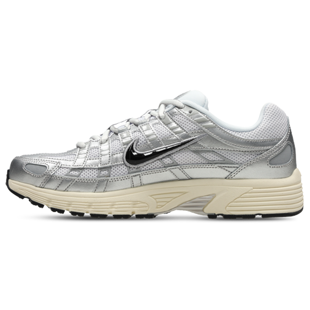Men's Nike P-6000 White/Black-Metallic Silver