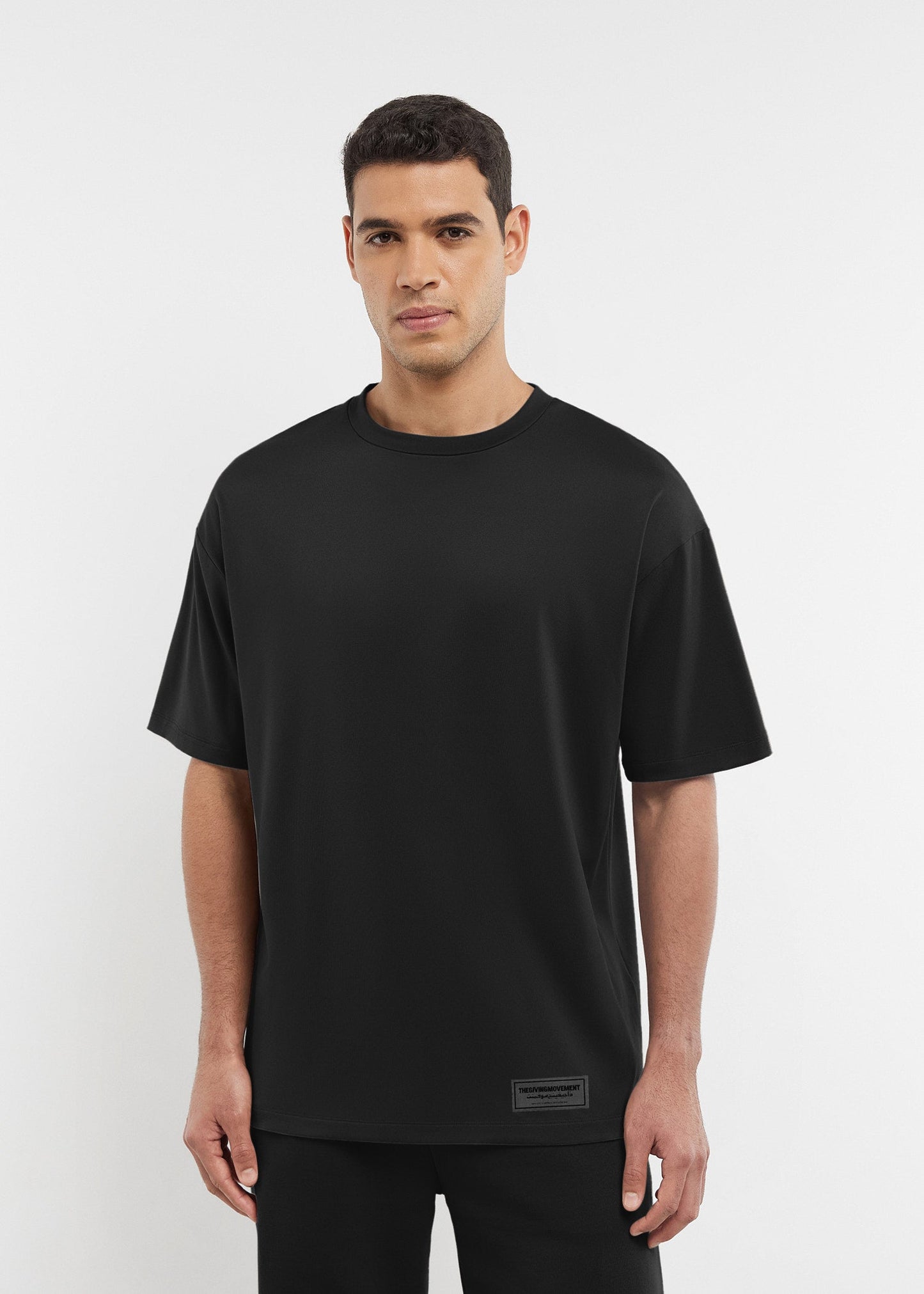 TGM Oversized Tonal Back Print T- Shirt 'Pitch Black'