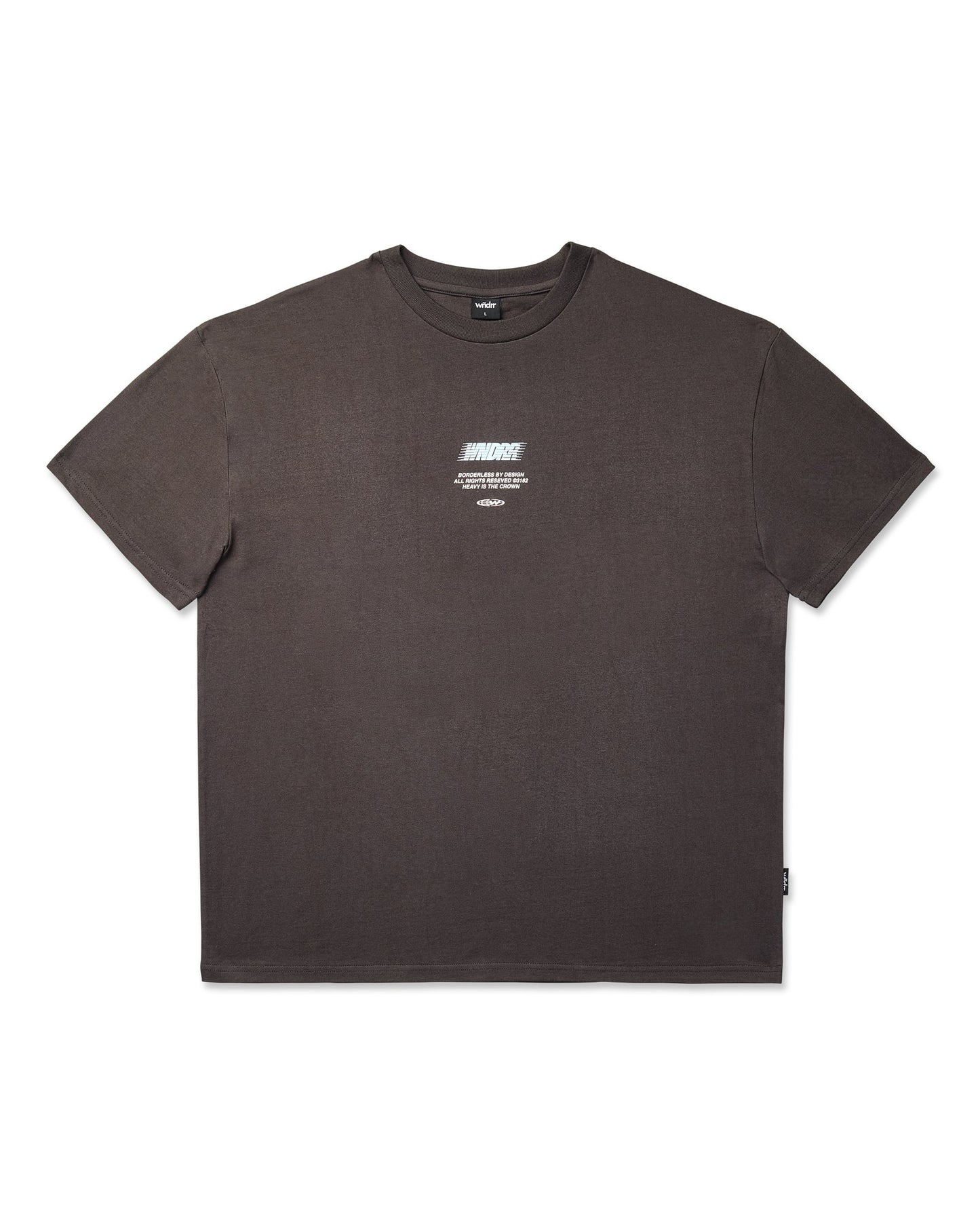WNDRR BORDERLESS BOX FIT TEE 'FADED BLACK'