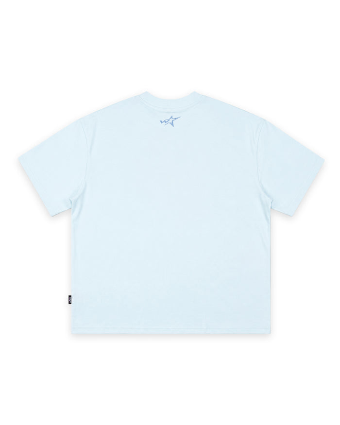 WNDRR FIVE POINT HEAVY WEIGHT TEE 'BABY BLUE'