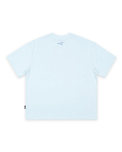 WNDRR FIVE POINT HEAVY WEIGHT TEE 'BABY BLUE'