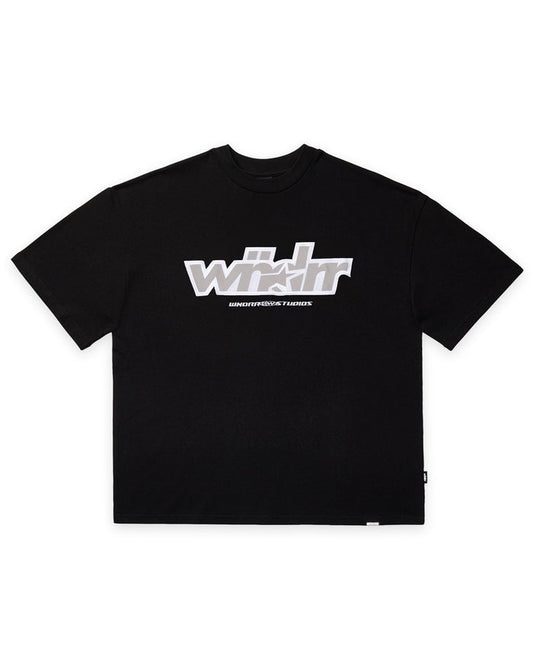 WNDRR FIVE POINT HEAVY WEIGHT TEE 'BLACK'