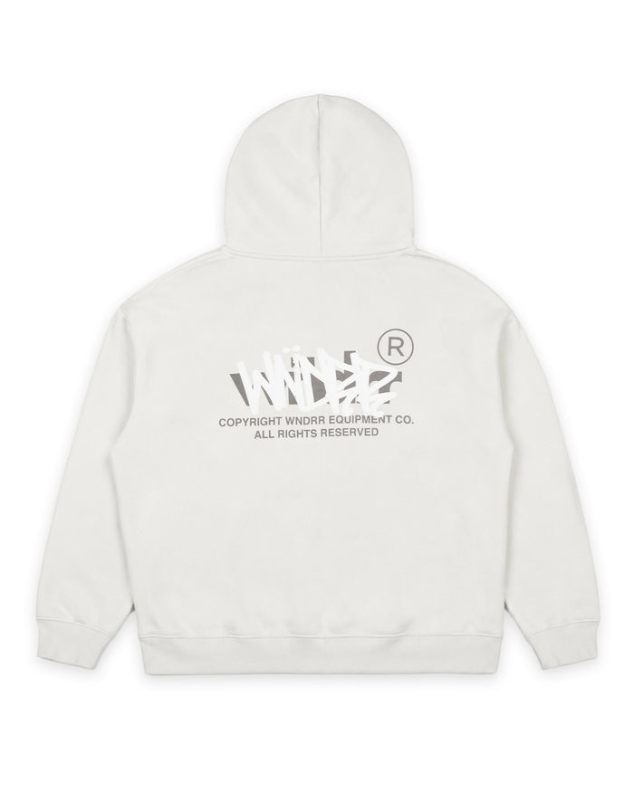 WNDRR TAGGED HOOD SWEAT 'OYSTER'
