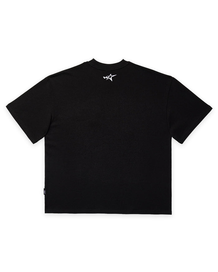 WNDRR FIVE POINT HEAVY WEIGHT TEE 'BLACK'