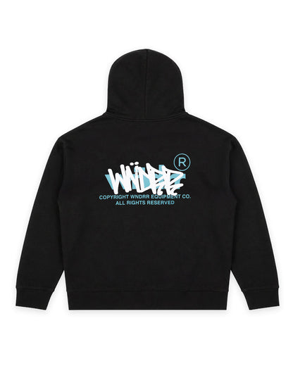 WNDRR TAGGED HOOD SWEAT 'BLACK'