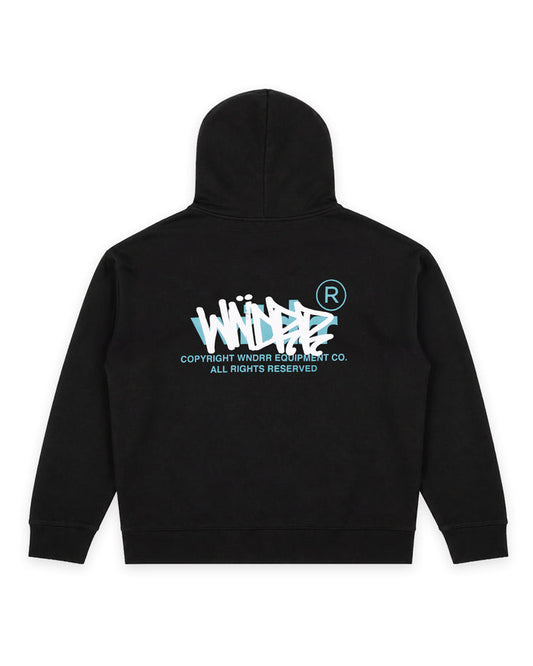 WNDRR TAGGED HOOD SWEAT 'BLACK'