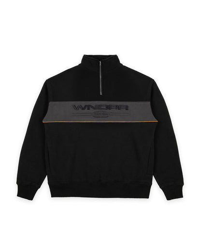 WNDRR MAISON 1/4 ZIP SWEAT 'BLACK'