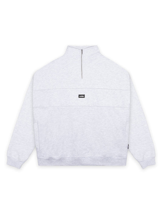 WNDRR SOHO 1/4 ZIP SWEAT 'WHITE MARLE'