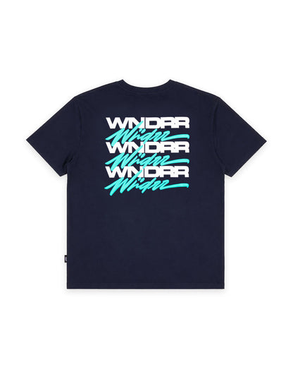 WNDRR HEXED BOX FIT TEE 'NAVY'