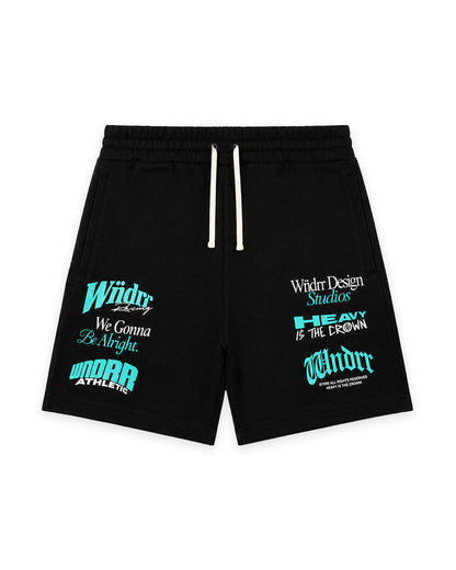 WNDRR COLLECTIVE TECH TRACKSHORT 'BLACK/TEAL'