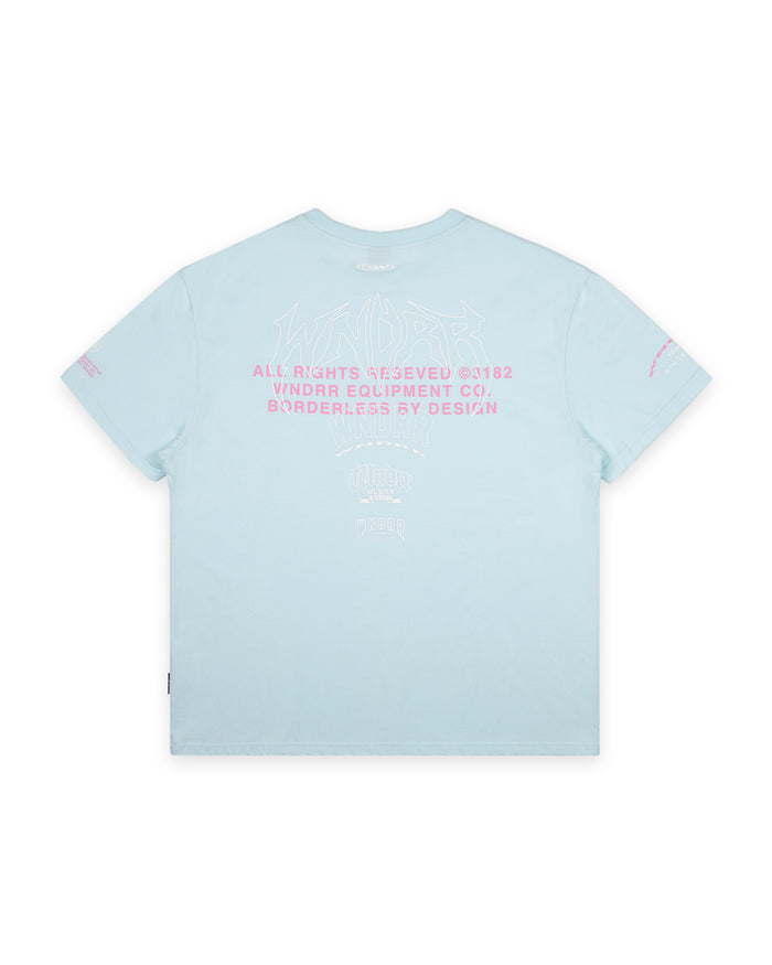 WNDRR OVERPOWER BOX FIT TEE 'BABY BLUE'