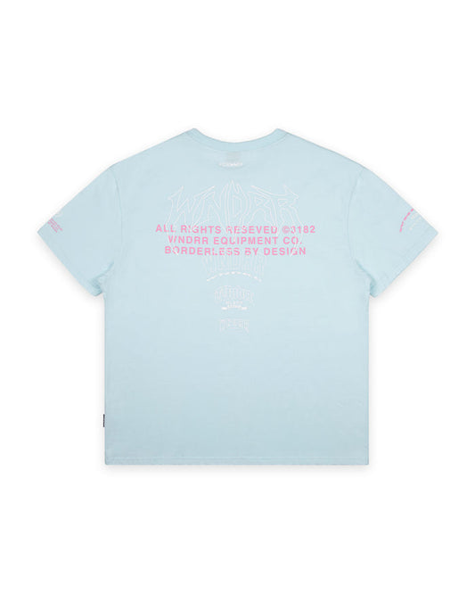 WNDRR OVERPOWER BOX FIT TEE 'BABY BLUE'