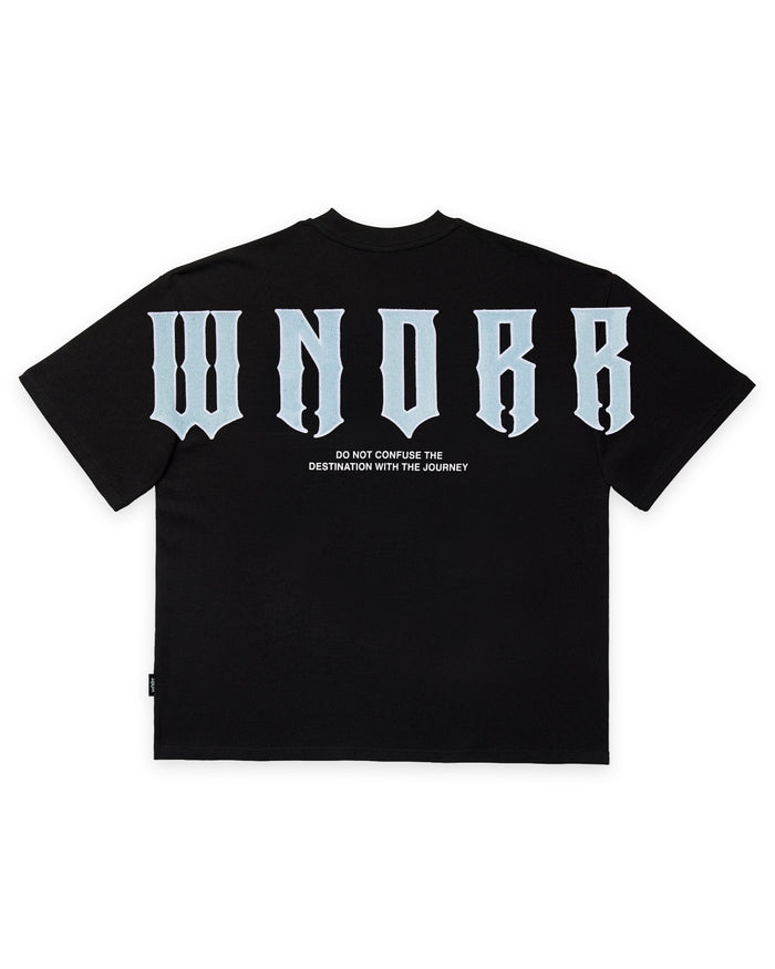 WNDRR RAIDER HEAVY WEIGHT TEE 'BLACK'