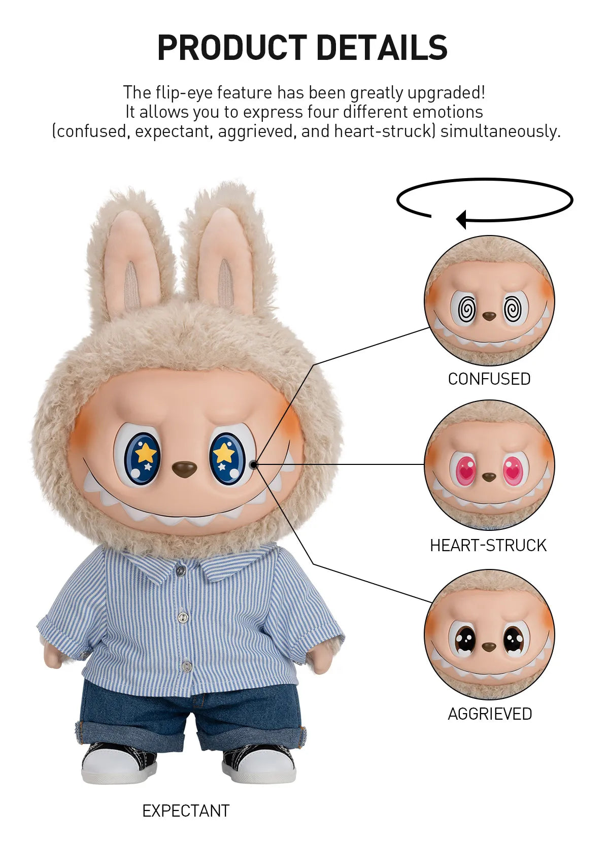 Pop Mart The Monsters Labubu Flip with Me Vinyl Plush Doll