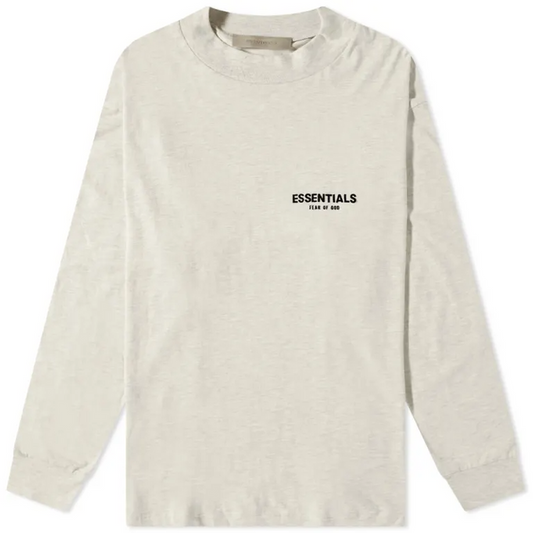 Fear of God Essentials Long Sleeve T-Shirt 'Light Oatmeal'