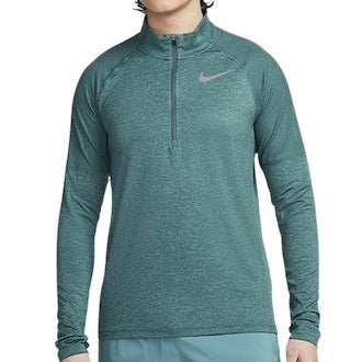 Nike Dri Fit Element 1/2 Zip Long Sleeve Top (Dark Green)