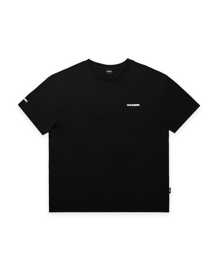 WNDRR REFRAIN OUT BOX FIT TEE 'BLACK'