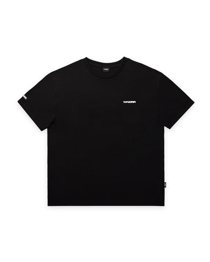 WNDRR REFRAIN OUT BOX FIT TEE 'BLACK'