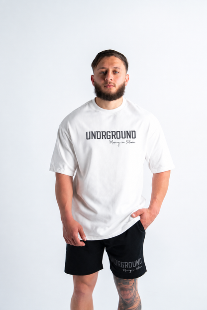 UG MOVING IN SILENCE TEE x 'SNOW/BLACK'