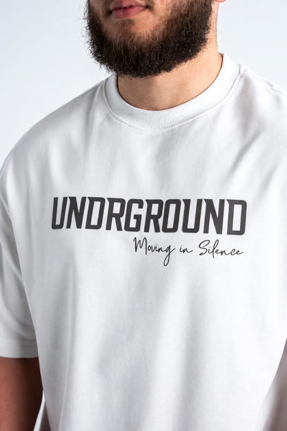 UG MOVING IN SILENCE TEE x 'SNOW/BLACK'