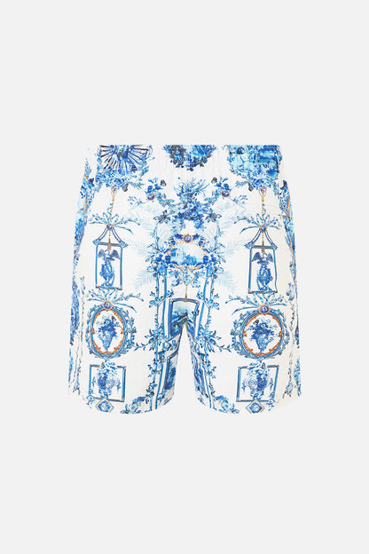 Camilla Mid Length Boardshort 'The Porcelain Parlour'