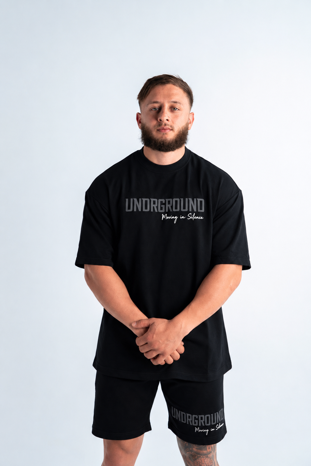 UG MOVING IN SILENCE TEE x 'BLACK/CHARCOAL'
