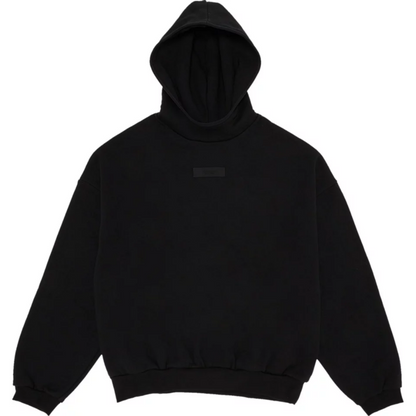 Fear of God Essentials Hoodie 'Jet Black' (SS24)