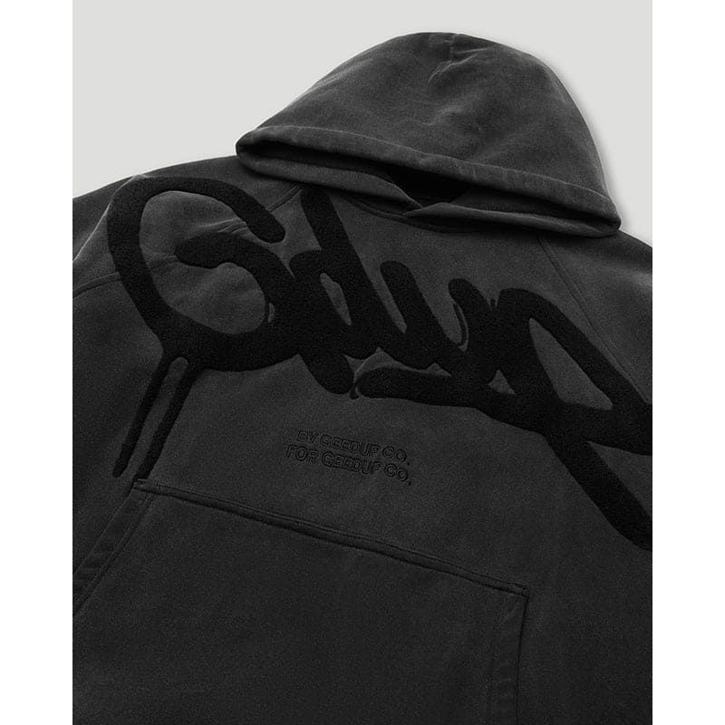 GEEDUP Handstyle Hoodie Vintage 'Washed Black'