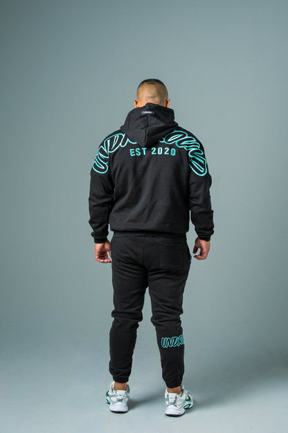 Hype Hoodie Black/Tiffany