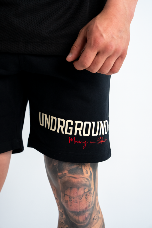 UG MOVING SILENCE SHORTS 'BLACK/CREAM'