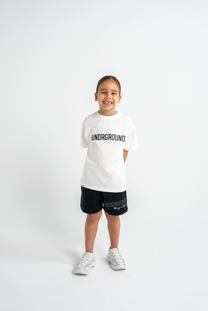 UG MOVING IN SILENCE SHORTS KIDS 'BLACK/CHARCOAL'