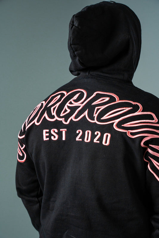 Hype Hoodie 'Black/Rose'