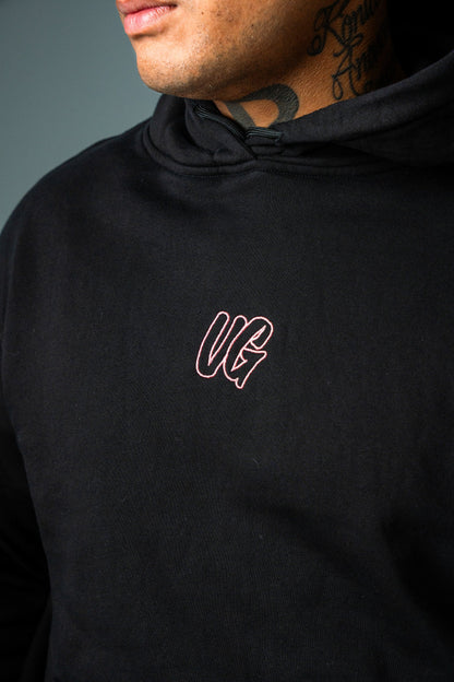 Hype Hoodie 'Black/Rose'