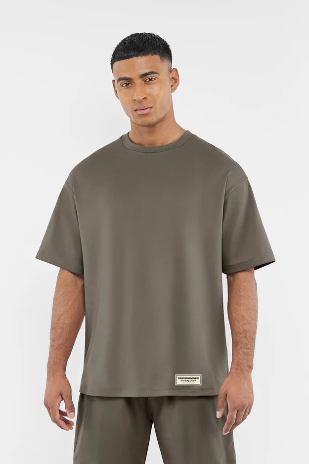 TGM AUS Print Oversized T-Shirt 'Truffle'