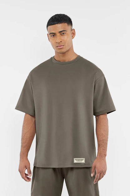 TGM AUS Print Oversized T-Shirt 'Truffle'