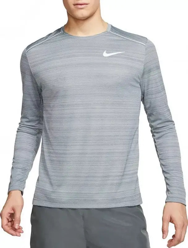 Men's Nike DRI-FIT Miler Long Sleeve Tee 'Grey'