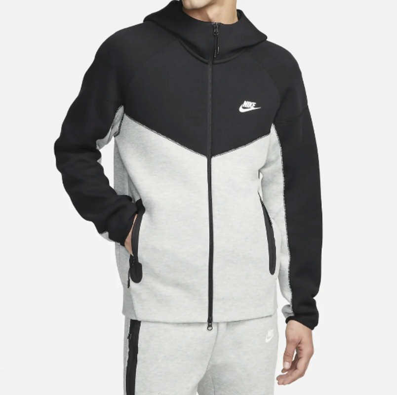 Men's Nike Tech Fleece Windrunner 'Dark Grey Heather/Black/White'