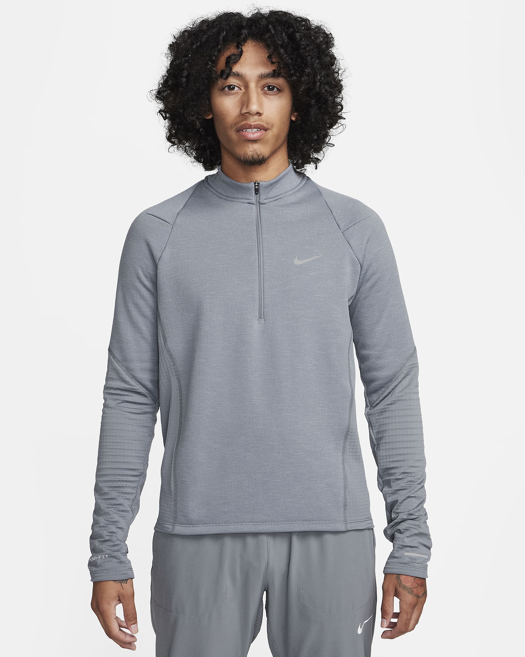 Men's Therma-FIT 1/2-Zip Running Top 'Grey'