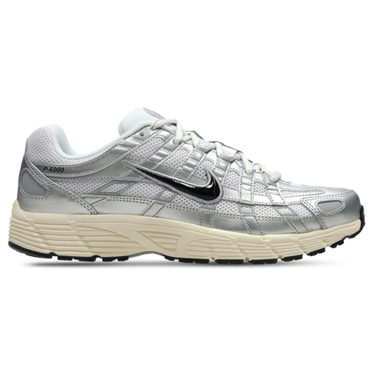 Men's Nike P-6000 White/Black-Metallic Silver