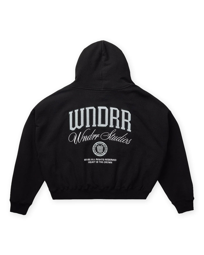 WNDRR PAVILION BOX FIT HOOD SWEAT 'BLACK'