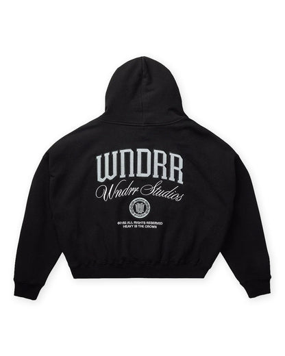 WNDRR PAVILION BOX FIT HOOD SWEAT 'BLACK'