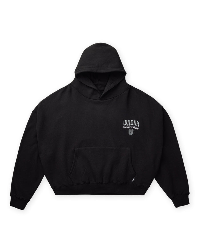 WNDRR PAVILION BOX FIT HOOD SWEAT 'BLACK'