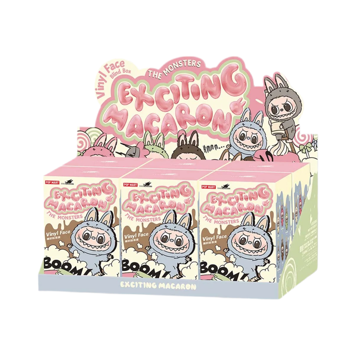 Pop Mart Labubu v1 Exciting Macaron Face Blind Box x6