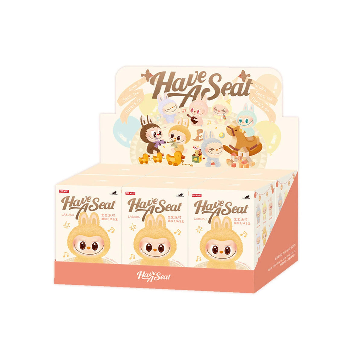 Pop Mart Labubu v2 Have A Seat Vinyl Face Blind Box x6