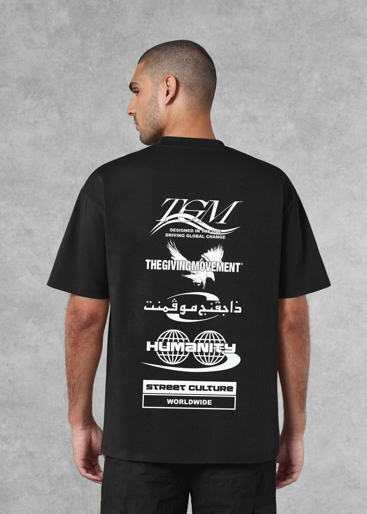 TGM Men Web Print T-Shirt 'Black'