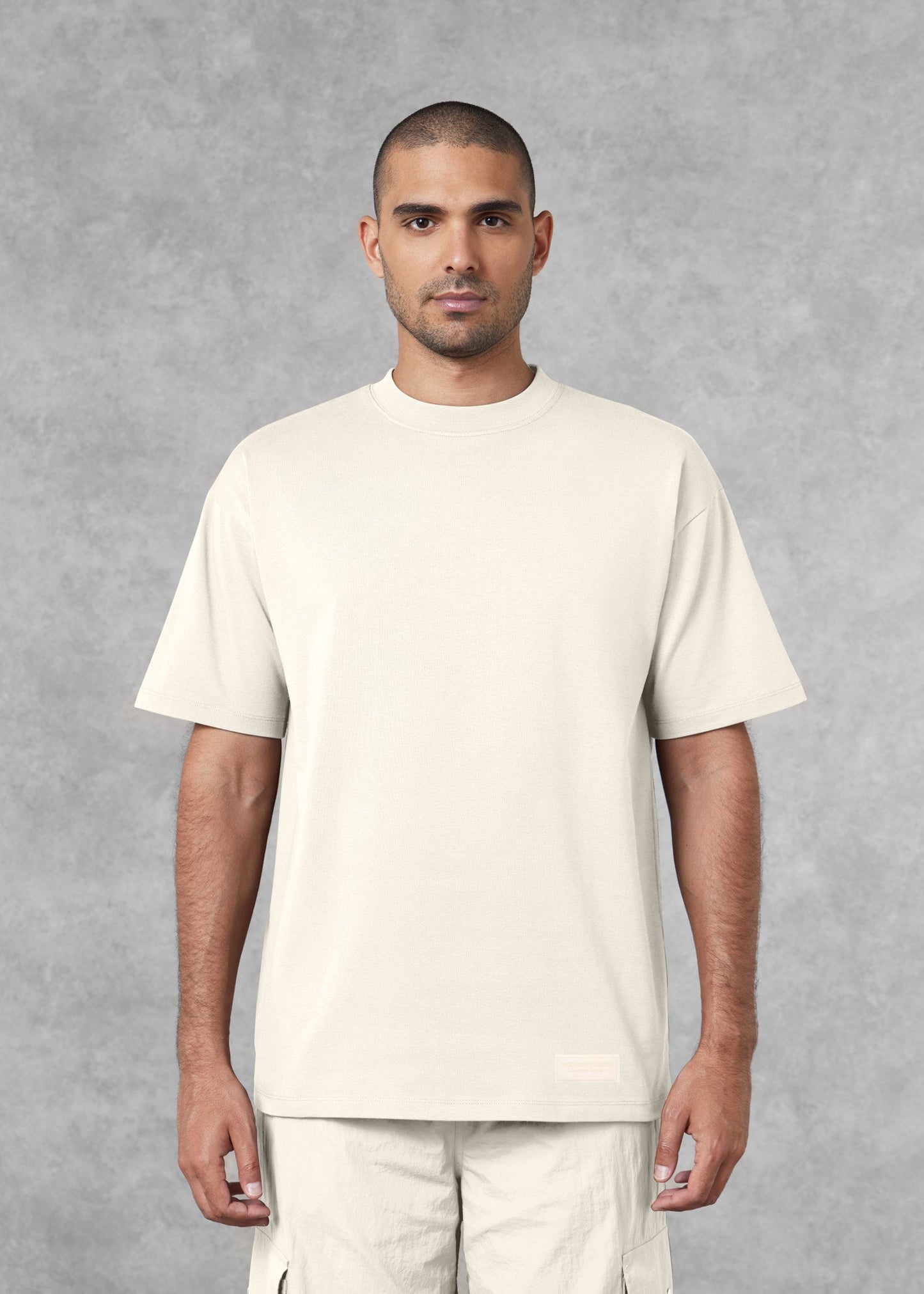 TGM Men Web Print T-Shirt 'Ivory'