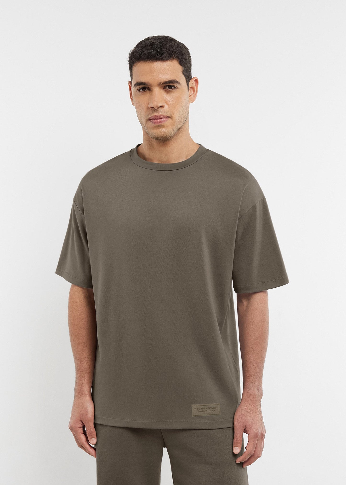 TGM Oversized Tonal Back Print T- Shirt 'Truffle'