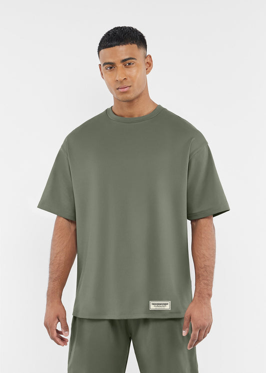 TGM Oversized Contrast Back Print T-Shirt 'Clay'